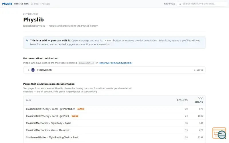 Screenshot of Jstoobysmith, a launch using elasticlunr.js