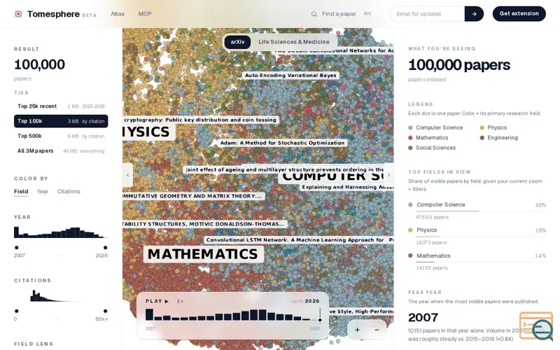 Screenshot of Tomesphere