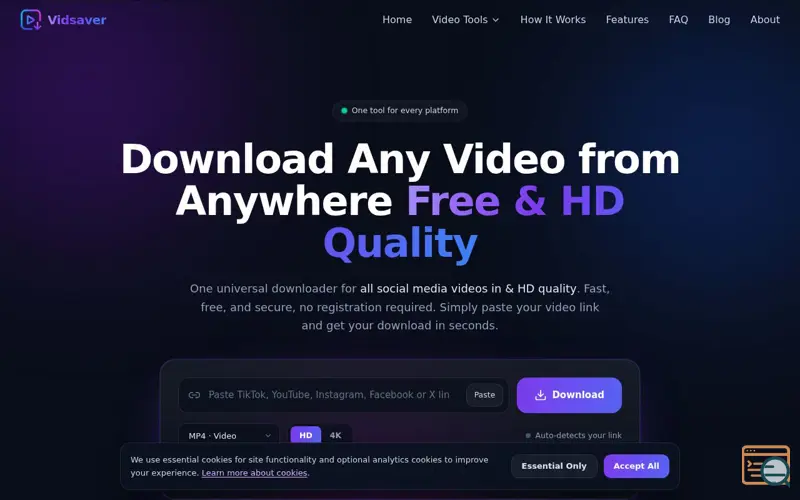 Screenshot of VidSaver