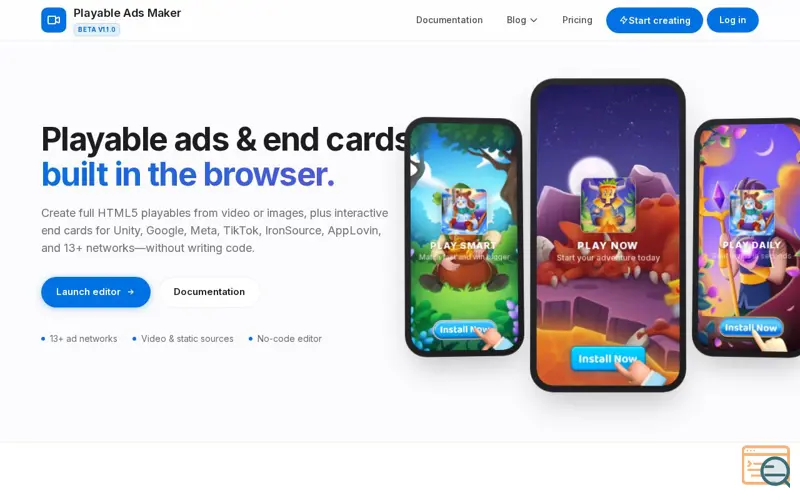 Screenshot of Playable Ads Maker