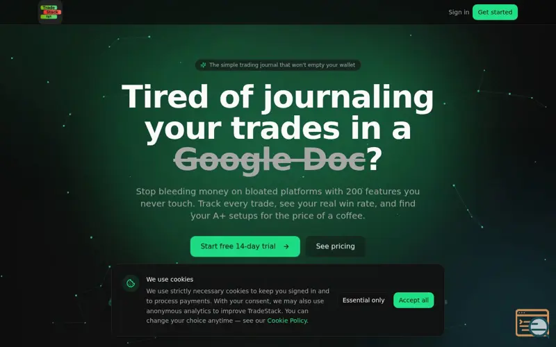 Screenshot of TradeStack