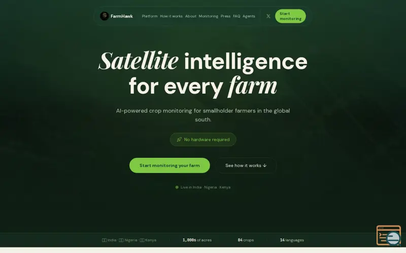 Screenshot of FarmHawk