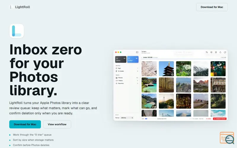 Screenshot of LightRoll