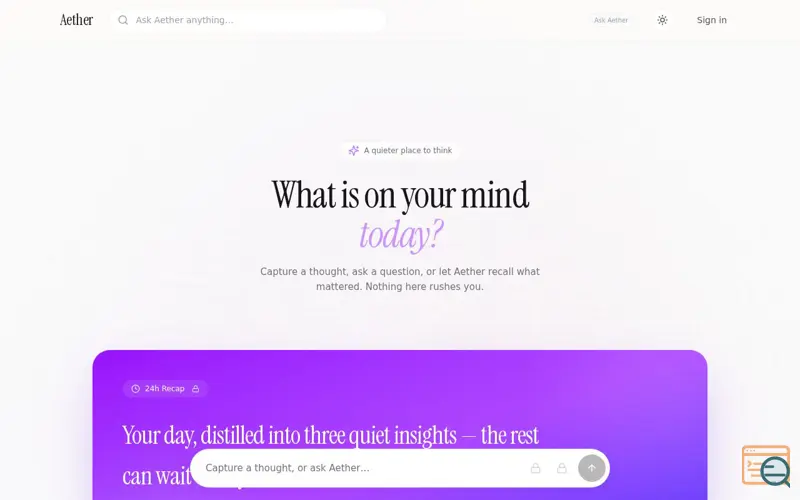 Screenshot of Aether
