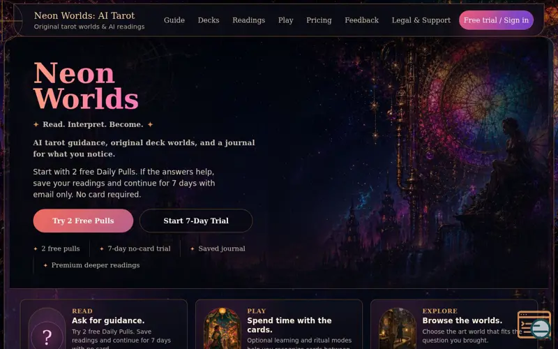 Screenshot of Neon Worlds