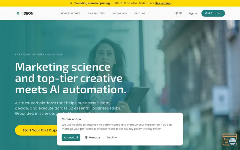 Screenshot of IDEON — Automated Brand Management
