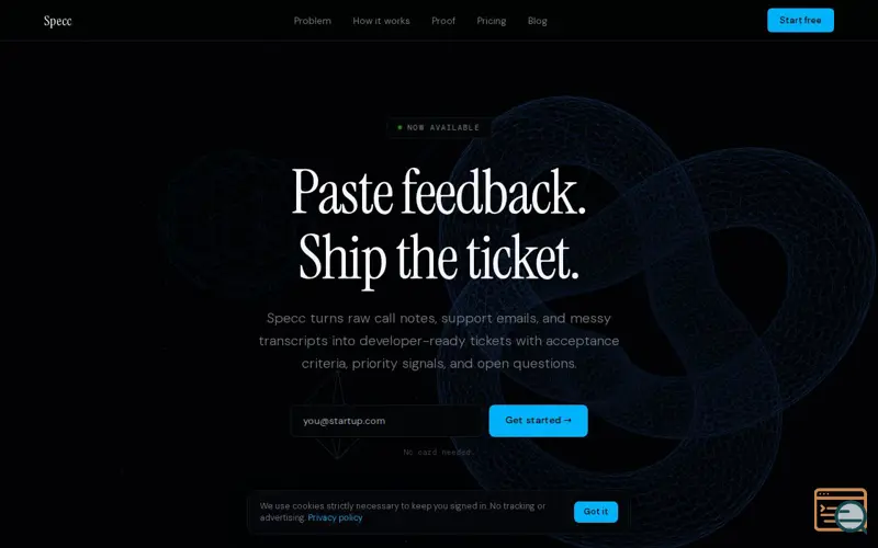 Screenshot of Specc