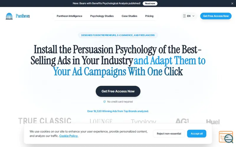 Screenshot of Pantheon AD