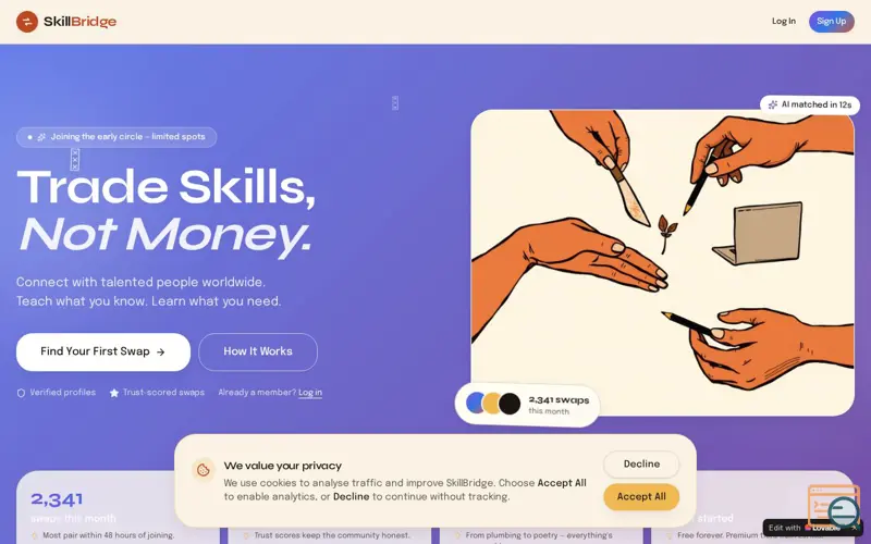 Screenshot of SkillBridge 