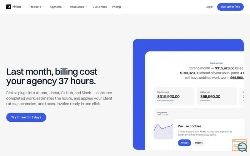 Screenshot of Rinkta