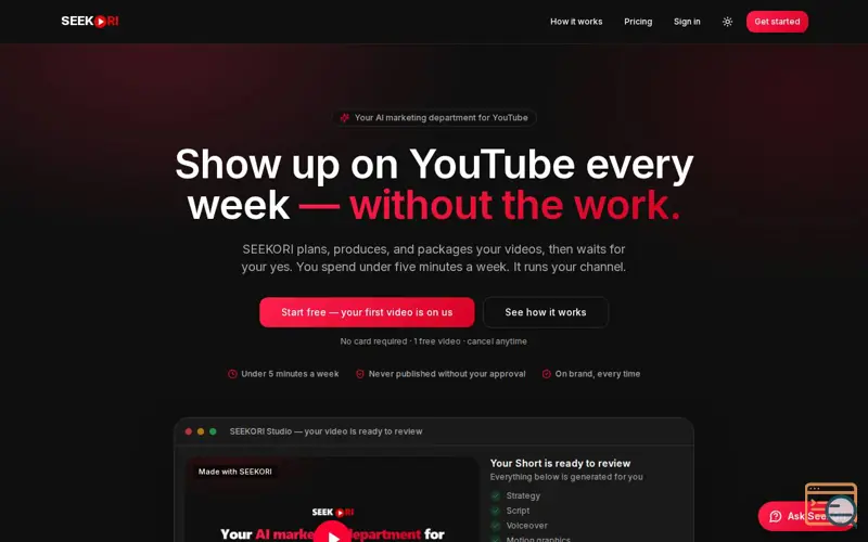 Screenshot of SEEKORI