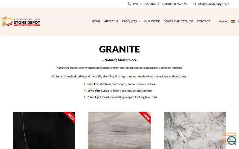 Screenshot of Modern Black Granite Kitchen