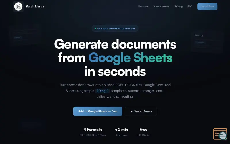 Screenshot of Batch Merge