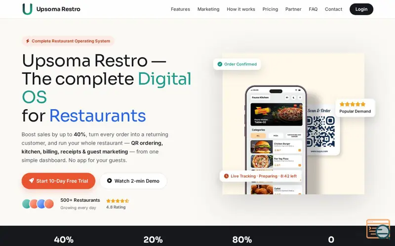 Screenshot of Upsoma Restro