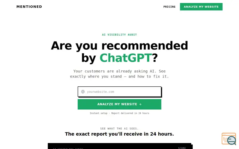 Screenshot of Mentioned
