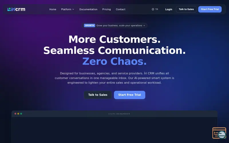 Screenshot of İri CRM