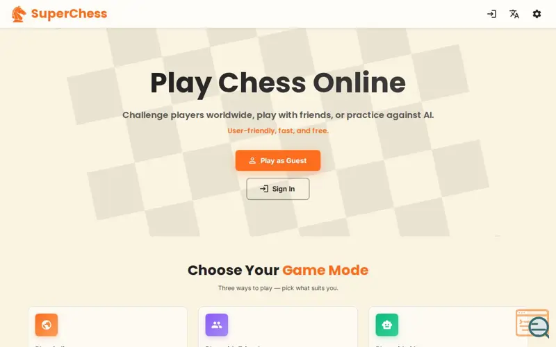 Screenshot of SuperChess - Play Chess Online