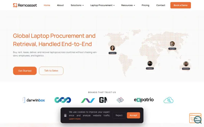 Screenshot of RemoAsset, a launch using Animate It!