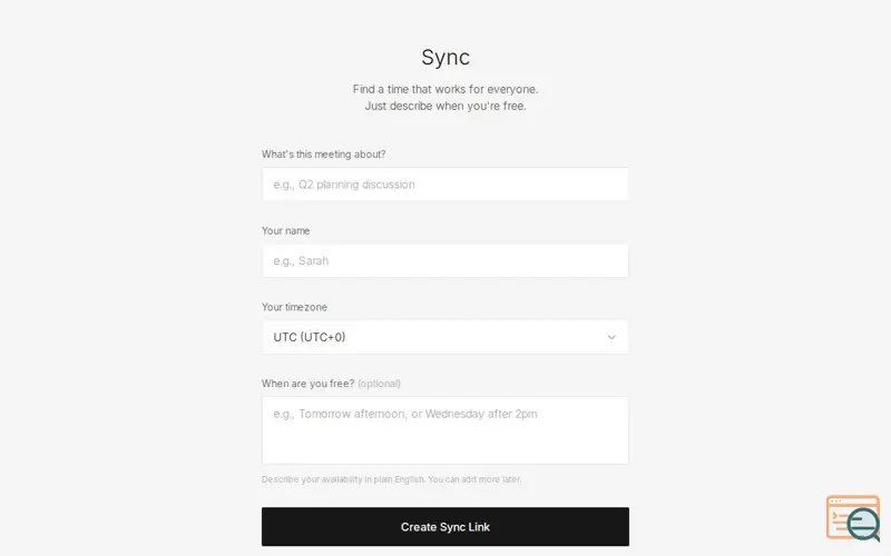 Screenshot of Sync
