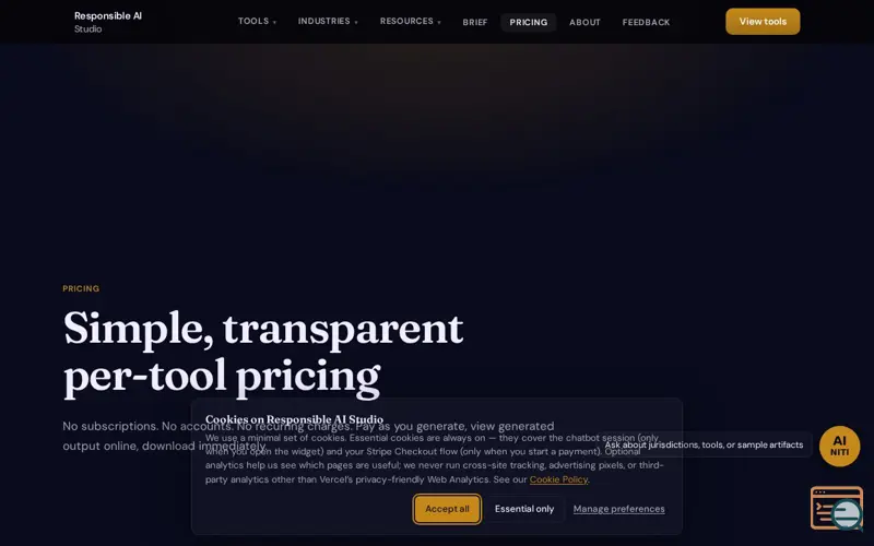 Screenshot of Responsible AI Studio
