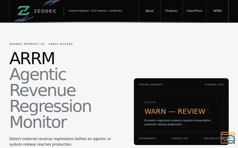 Screenshot of ARRM