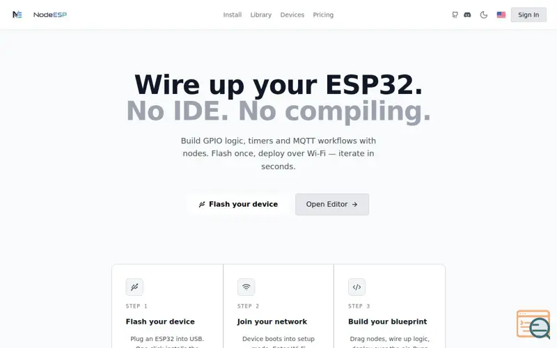 Screenshot of NodeESP, a launch using EMQX
