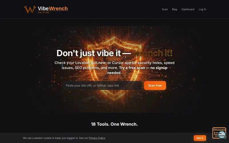 Screenshot of VibeWrench