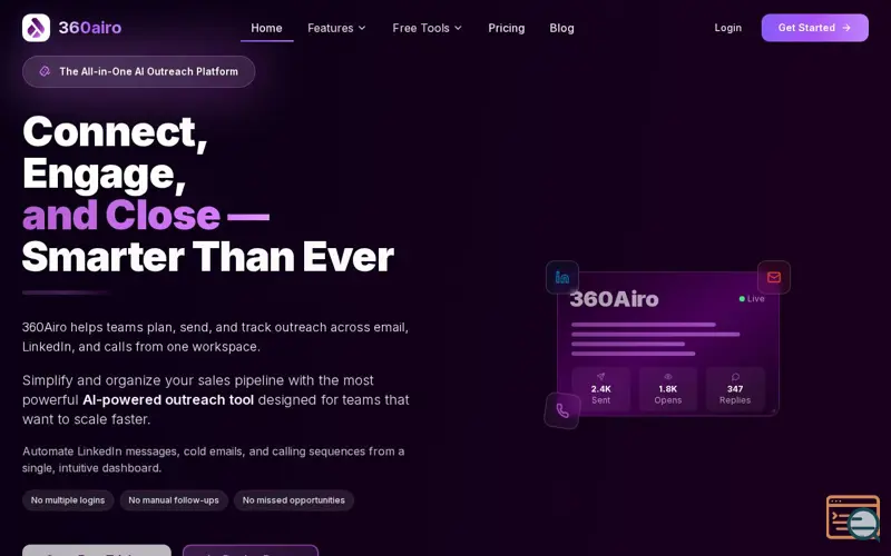 Screenshot of 360Airo