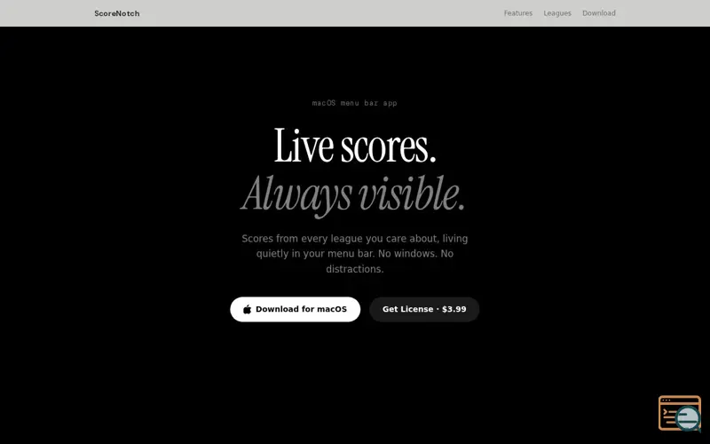 Screenshot of ScoreNotch