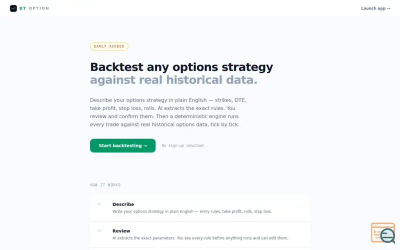 Screenshot of btoption