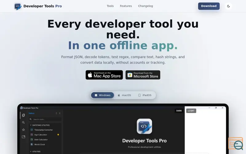 Screenshot of Developer Tools Pro