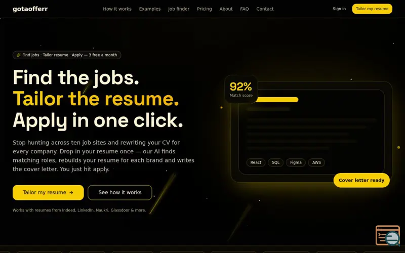 Screenshot of GotaOfferr, a launch using TanStack Start