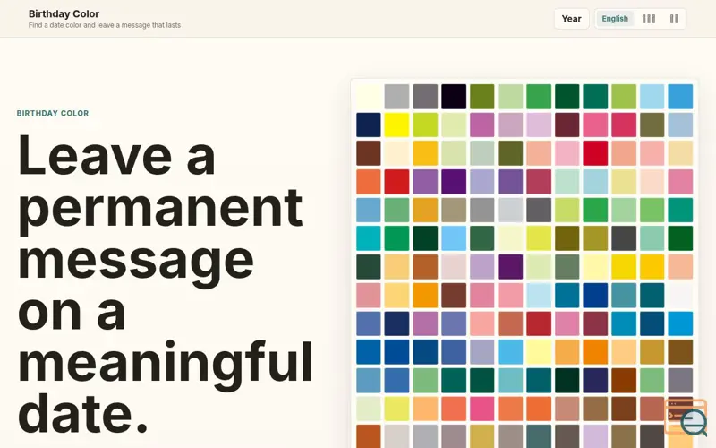 Screenshot of Birthday Color
