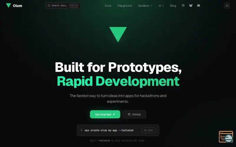 Screenshot of OlumJS