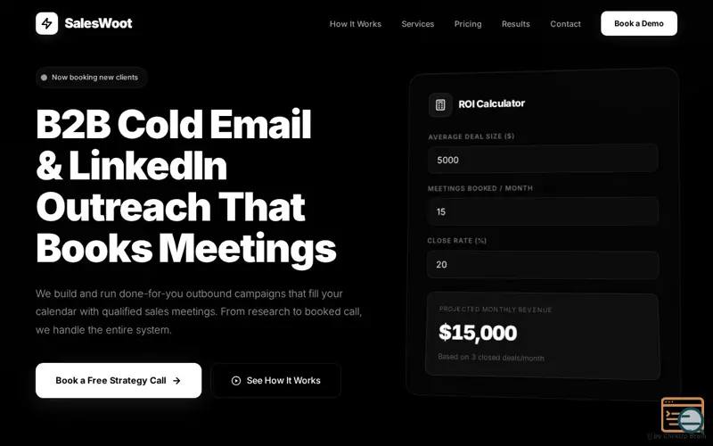 Screenshot of SalesWoot