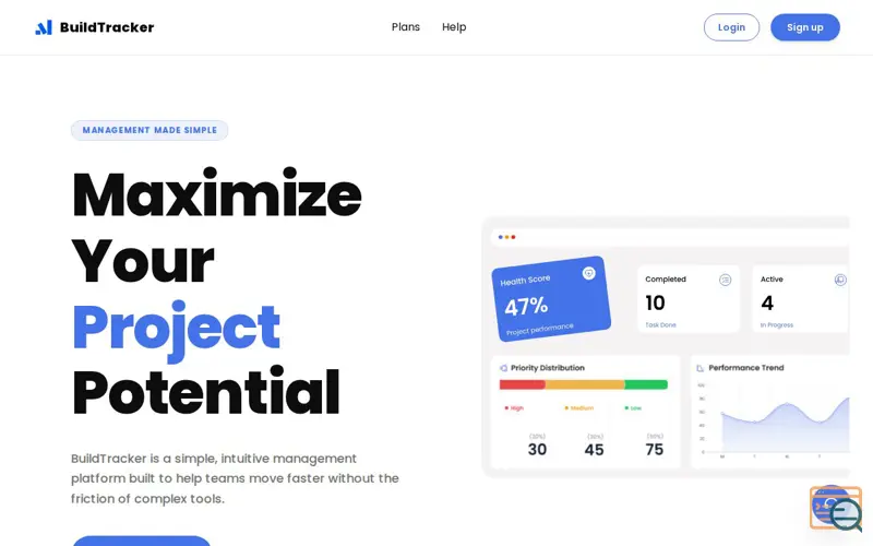 Screenshot of BuildTracker