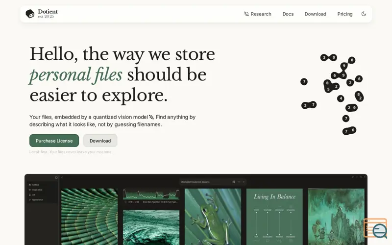 Screenshot of Dotient