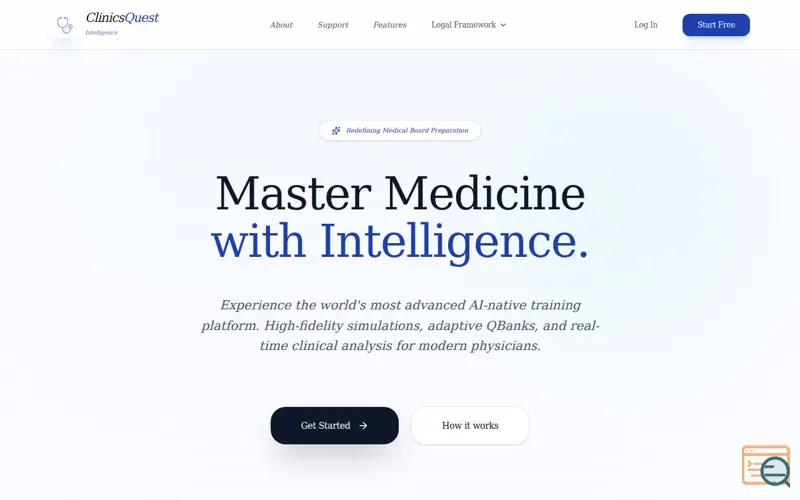Screenshot of ClinicsQuest