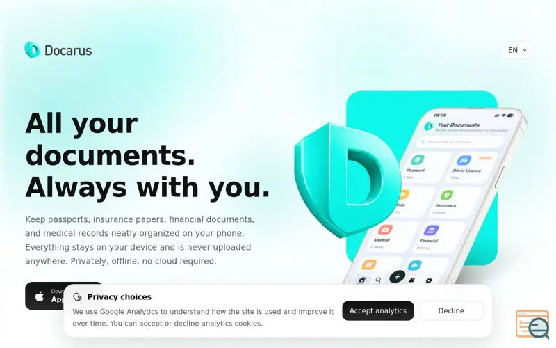 Screenshot of Docarus
