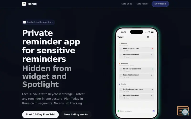 Screenshot of Henkq