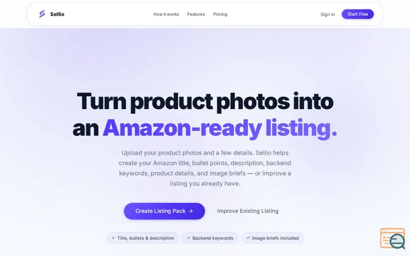 Screenshot of Sellio