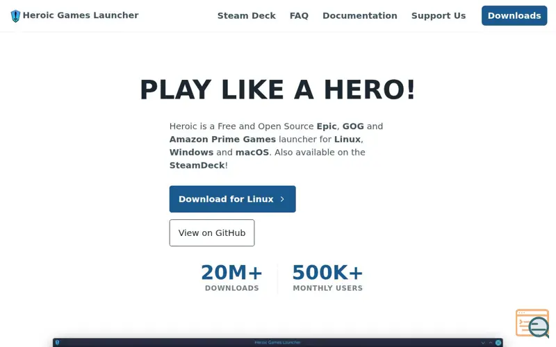 Screenshot of Heroic Games Launcher