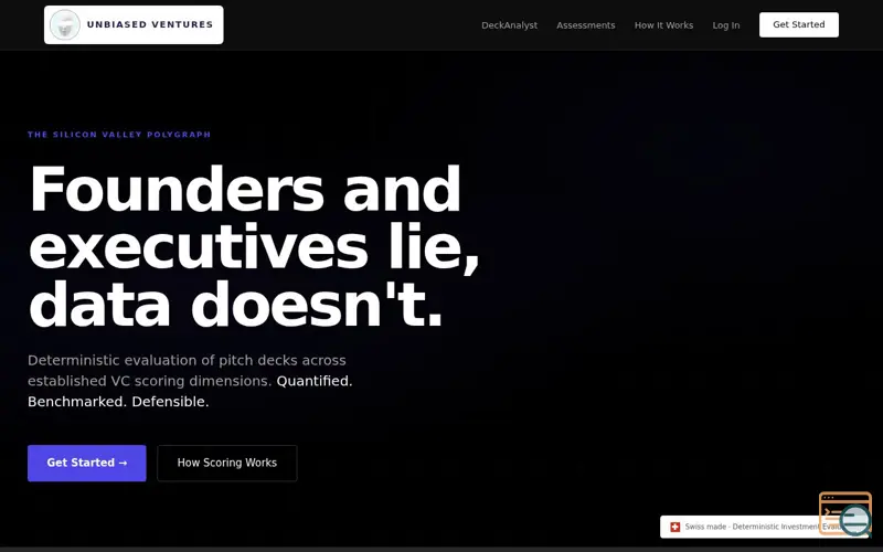 Screenshot of Unbiased Ventures