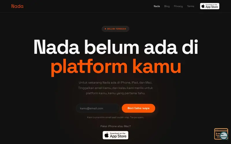 Screenshot of Nada