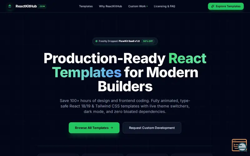 Screenshot of ReactKitHub