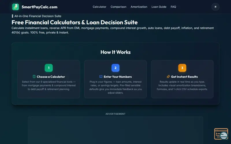 Screenshot of SmartPayCalc