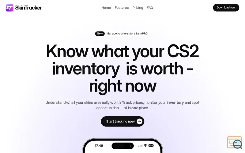 Screenshot of SkinTracker