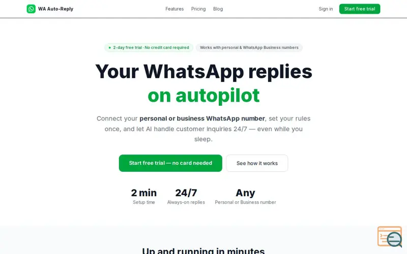 Screenshot of WA Auto-Reply