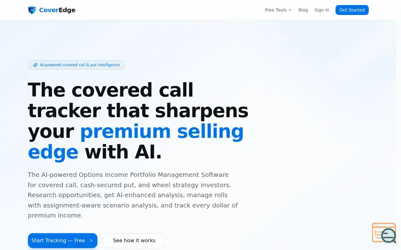 Screenshot of CoverEdge