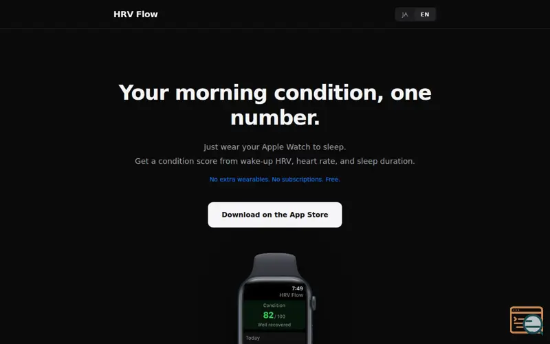 Screenshot of HRV Flow
